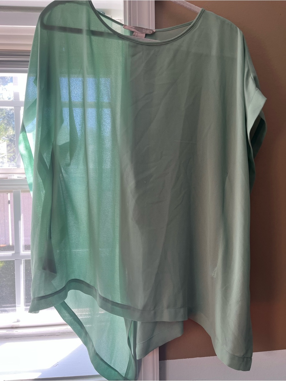 Forever 21 Mint Green Sheer Blouse